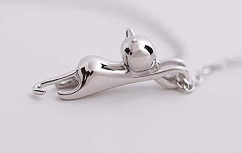 3D cute cat Lover Matte surface/smooth pendant necklace