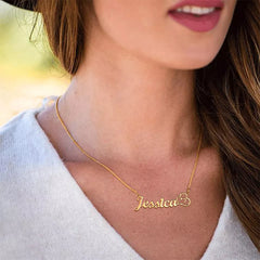 Any Name Plate Necklace Custom Stainless Steel Pendant Chain