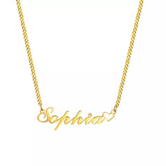 ANY NAME Necklace CUSTOM FONT Stainless Steel Pendant Chain