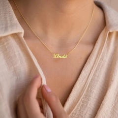 Any Name Plate Necklace Custom Stainless Steel Pendant Chain