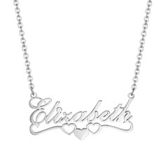 ANY NAME Necklace CUSTOM FONT Stainless Steel Pendant Chain