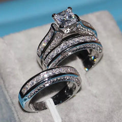Women Silver Filled Wedding Rings  Engagement Jewelry