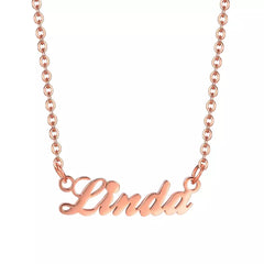 ANY NAME Necklace CUSTOM FONT Stainless Steel Pendant Chain