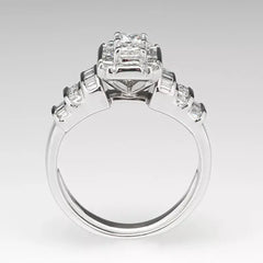 Women Silver Filled Wedding Rings Cubic Zircon Engagement Jewelry