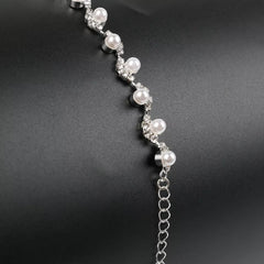 Crystal Pearl Tennis Bracelet Cubic Zirconia Bangle