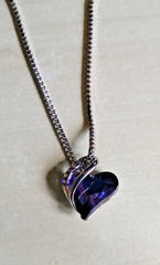Austrian Crystal Healing Heart Pendant Necklac luxora jewellery