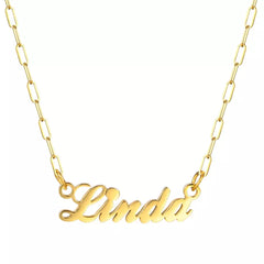 ANY NAME Necklace CUSTOM FONT Stainless Steel Pendant Chain